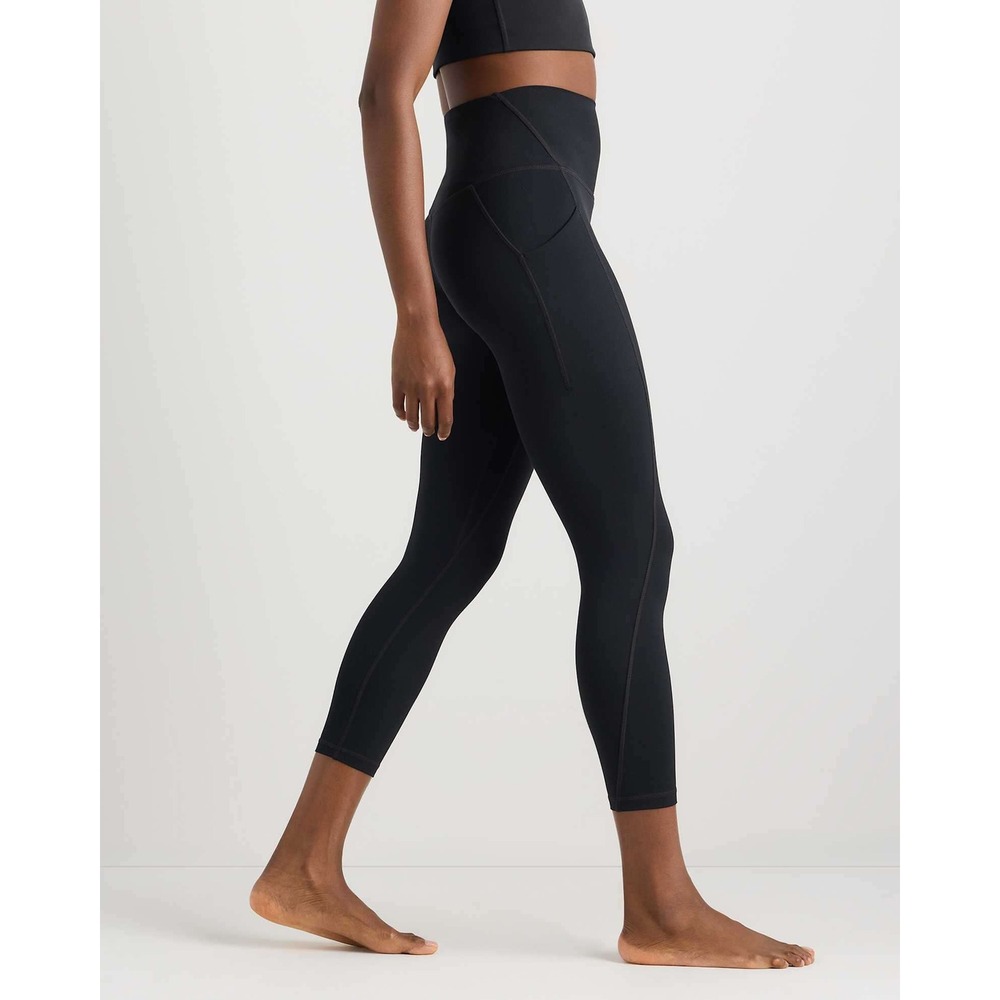 Quince Leggings Womens Small Ultra-Form High-Rise Pocket Legging Black 7/8 NWT